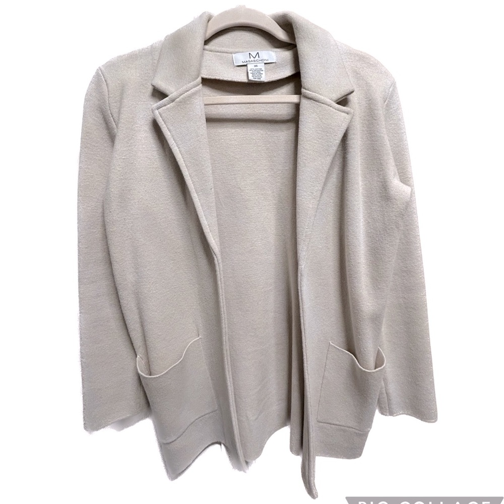 Magaschoni Sweater Blazer in cream